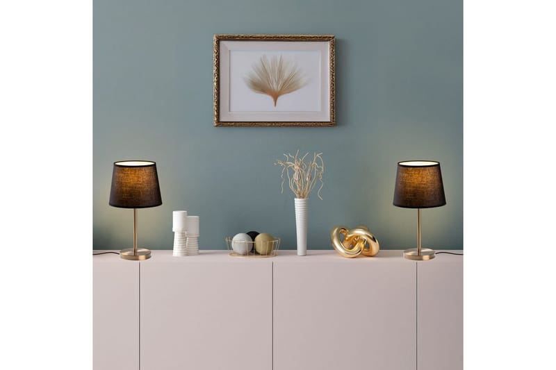 Bordlampe sæt (2 dele) Jaspal Mørk Antik - Mørk Antik - Belysning - Lamper & indendørsbelysning - Sengelampe - Sengelampe bord