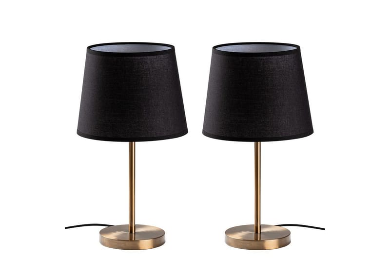 Bordlampe sæt (2 dele) Jaspal Mørk Antik - Mørk Antik - Belysning - Lamper & indendørsbelysning - Sengelampe - Sengelampe bord