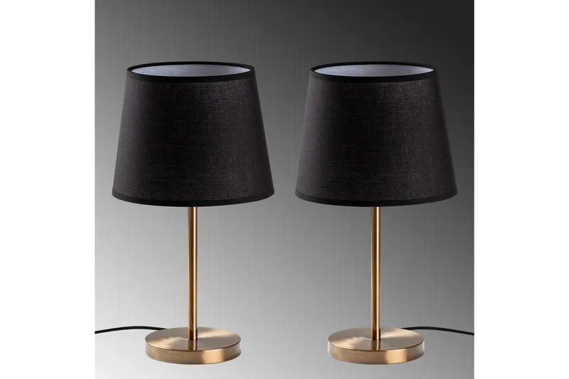 Bordlampe sæt (2 dele) Jaspal Mørk Antik - Mørk Antik - Belysning - Lamper & indendørsbelysning - Sengelampe - Sengelampe bord