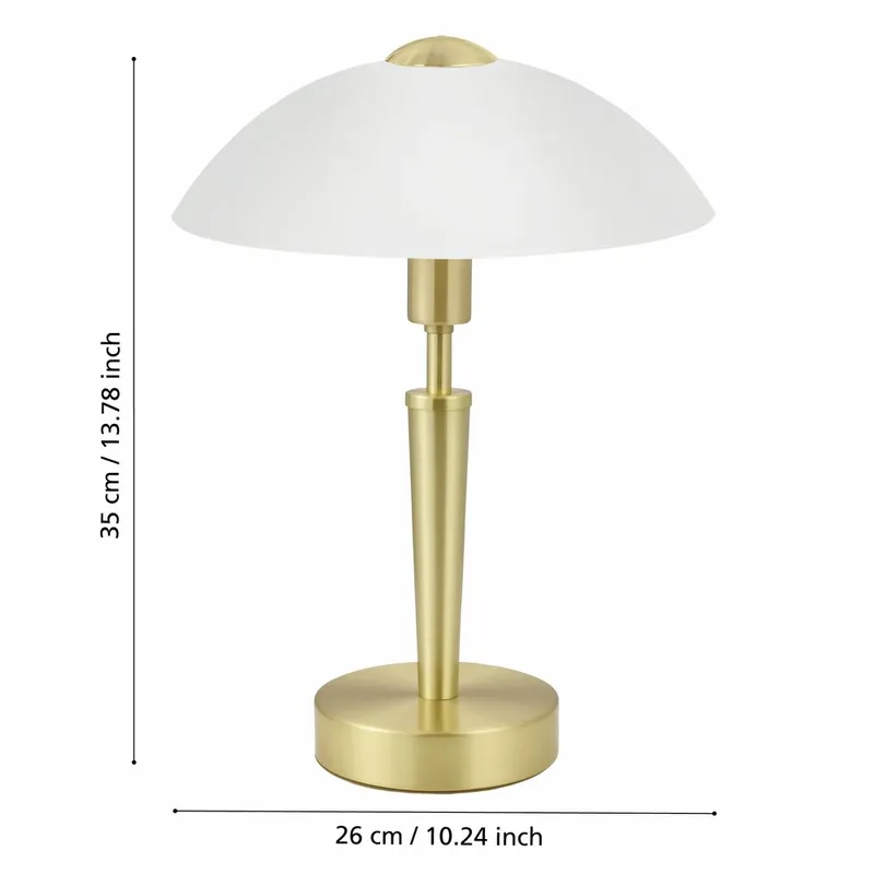 Bordlampe Solo med touch - Mat messing - Belysning - Lamper & indendørsbelysning - Sengelampe - Sengelampe bord