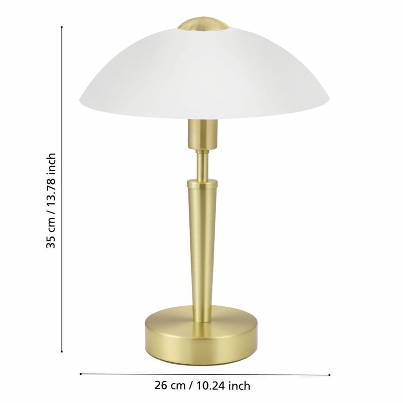 Bordlampe Solo med touch - Mat messing - Belysning - Lamper & indendørsbelysning - Sengelampe - Sengelampe bord