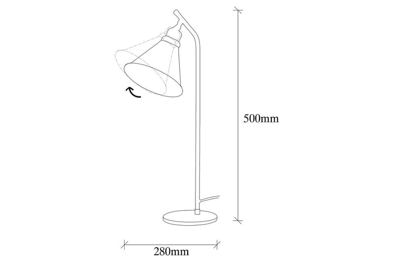 Bordlampe Sugana Flix Vintage - Kobber - Belysning - Lamper & indendørsbelysning - Sengelampe - Sengelampe bord