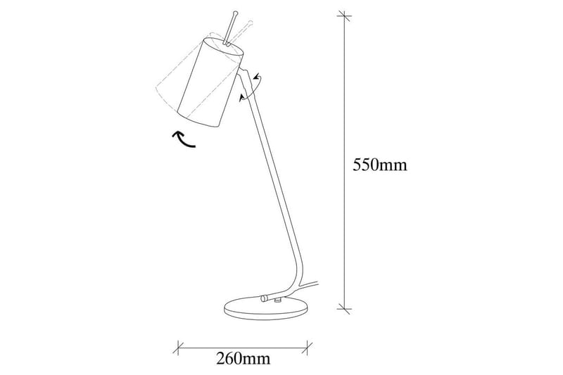 Bordlampe Sugana Glim Sort / Rany - Guld/Sort - Belysning - Lamper & indendørsbelysning - Sengelampe - Sengelampe bord