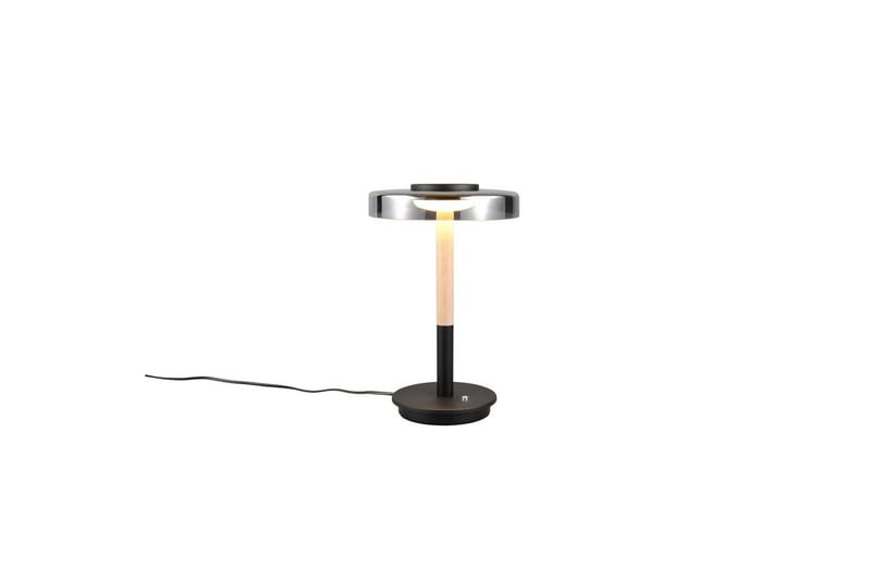 Bordlampe TRIO Celeste Mat sort/krom/træ - Mat sort/krom/træ - Belysning - Lamper & indendørsbelysning - Sengelampe - Sengelampe bord