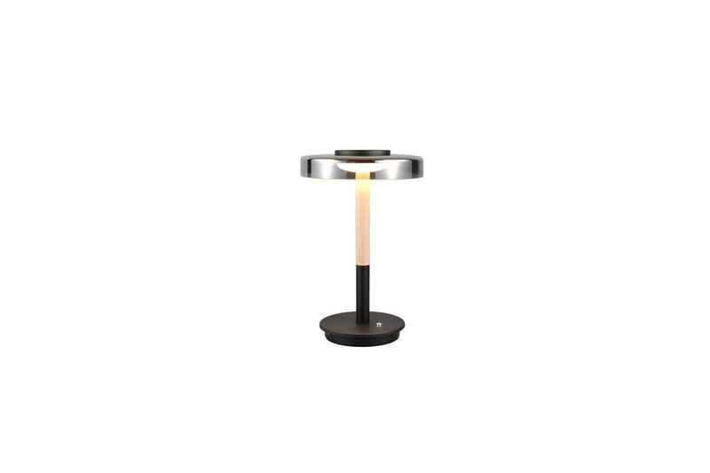 Bordlampe TRIO Celeste Mat sort/krom/træ - Mat sort/krom/træ - Belysning - Lamper & indendørsbelysning - Sengelampe - Sengelampe bord
