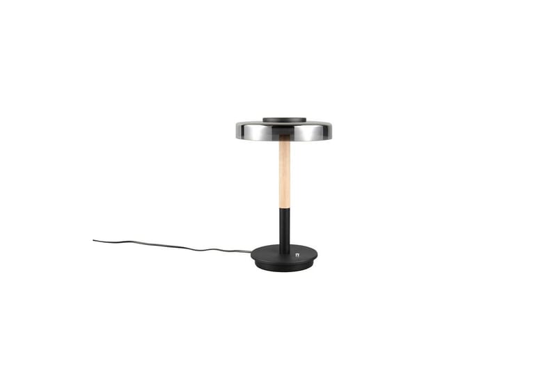 Bordlampe TRIO Celeste Mat sort/krom/træ - Mat sort/krom/træ - Belysning - Lamper & indendørsbelysning - Sengelampe - Sengelampe bord