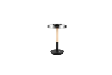 Bordlampe TRIO Celeste Mat sort/krom/træ - Mat sort/krom/træ - Belysning - Lamper & indendørsbelysning - Sengelampe - Sengelampe bord
