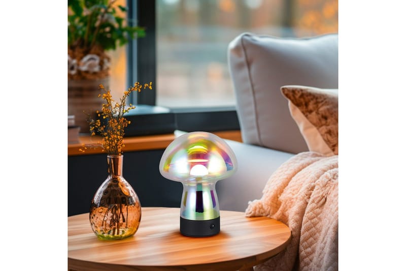 Bordlampe TRIO Dooley Transparent iriserende - Transparent iriserende - Belysning - Lamper & indendørsbelysning - Sengelampe - Sengelampe bord