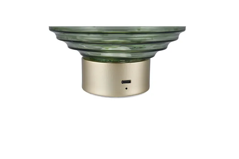 Bordlampe TRIO Earl Matmessing/grøn - Matmessing/grøn - Belysning - Lamper & indendørsbelysning - Sengelampe - Sengelampe bord