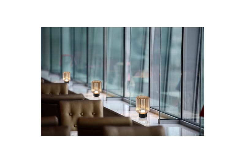 Bordlampe TRIO Earl Matsort/amber - Matsort/amber - Belysning - Lamper & indendørsbelysning - Sengelampe - Sengelampe bord