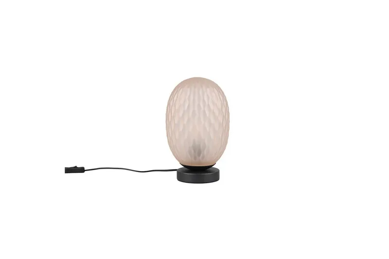 Bordlampe TRIO Facette Matsort/amber - Matsort/amber - Belysning - Lamper & indendørsbelysning - Sengelampe - Sengelampe bord