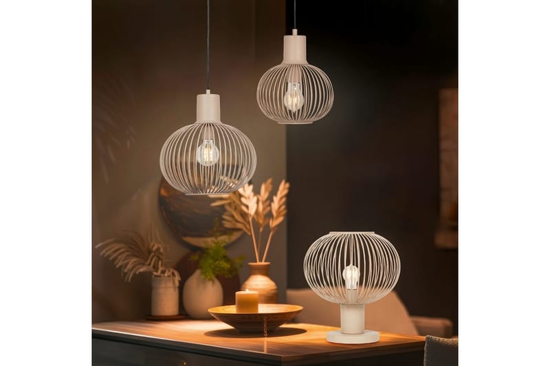 Bordlampe TRIO Gila 33 cm, Sand - 33 cm, Sand - Belysning - Lamper & indendørsbelysning - Sengelampe - Sengelampe bord