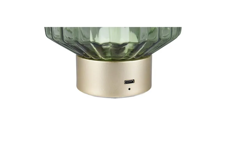 Bordlampe TRIO Lord Matmessing/grøn - Matmessing/grøn - Belysning - Lamper & indendørsbelysning - Sengelampe - Sengelampe bord