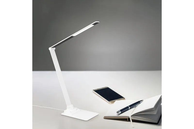 Bordlampe TRIO Travis Mat hvid - Mat hvid - Belysning - Lamper & indendørsbelysning - Sengelampe - Sengelampe bord