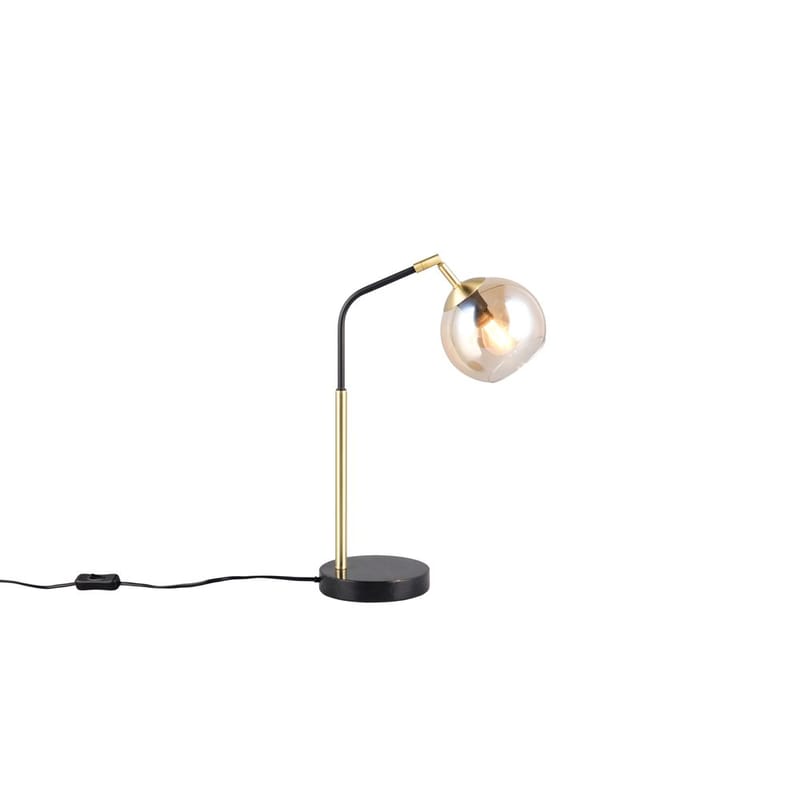 Bordlampe Paxton - Mat sort/guld - Belysning - Lamper & indendørsbelysning - Sengelampe - Sengelampe bord