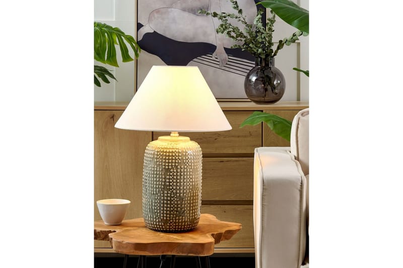 Budelli Bordlampe 47 cm E27 - Mørkegrøn/Hvid - Belysning - Lamper & indendørsbelysning - Sengelampe - Sengelampe bord