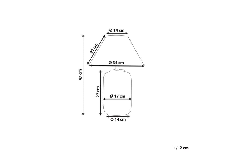 Budelli Bordlampe 47 cm E27 - Mørkegrøn/Hvid - Belysning - Lamper & indendørsbelysning - Sengelampe - Sengelampe bord