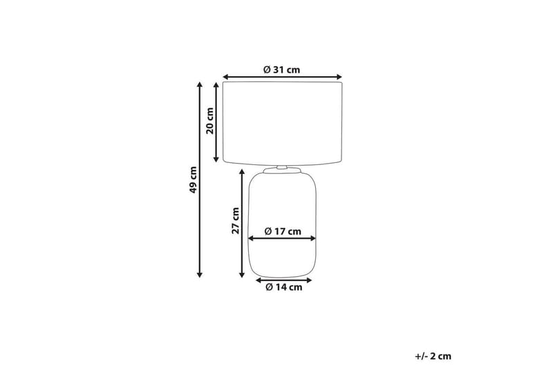 Budelli Bordlampe 49 cm E27 - Mørkeblå - Belysning - Lamper & indendørsbelysning - Sengelampe - Sengelampe bord