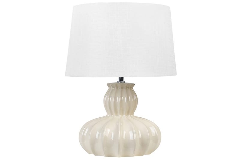Burgazada Bordlampe 46 cm E27 - Beige/Hvid - Belysning - Lamper & indendørsbelysning - Sengelampe - Sengelampe bord