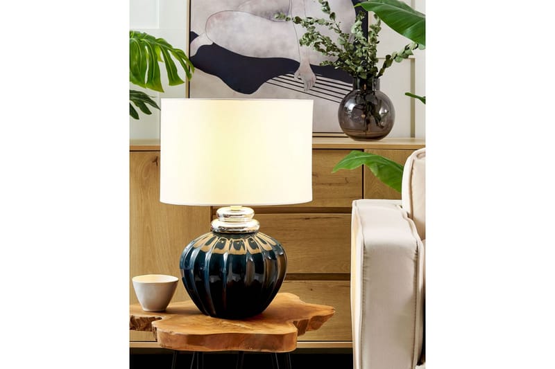 Celestiale Bordlampe 45 cm E27 - Mørkeblå/Hvid - Belysning - Lamper & indendørsbelysning - Sengelampe - Sengelampe bord
