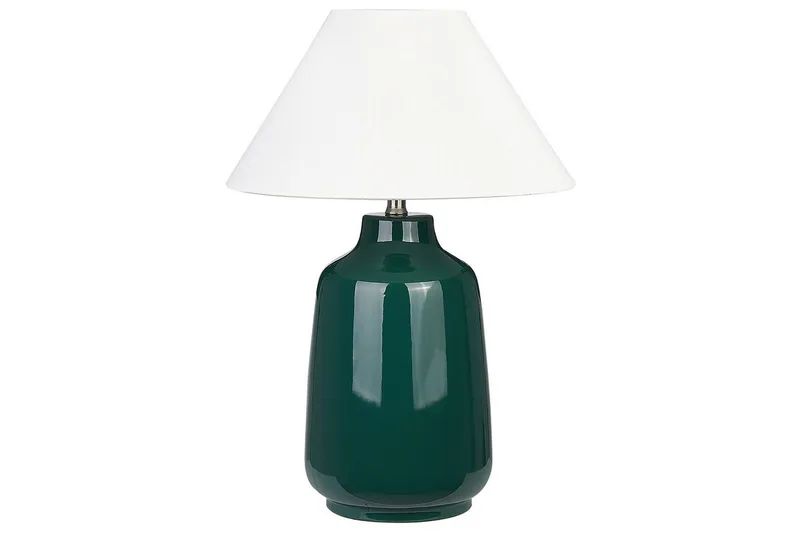 Columbrete Bordlampe 57 cm E27, Mørkegrøn/Hvid