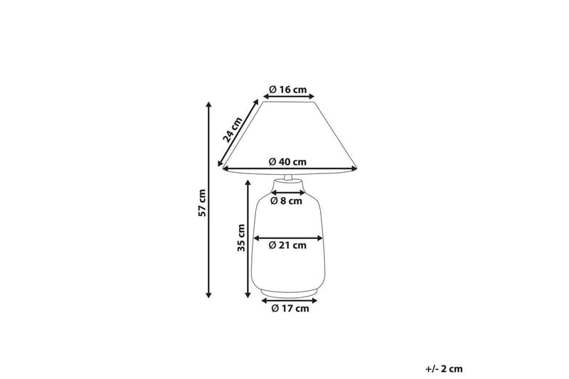 Columbrete Bordlampe 57 cm E27 - Mørkegrøn/Hvid - Belysning - Lamper & indendørsbelysning - Sengelampe - Sengelampe bord
