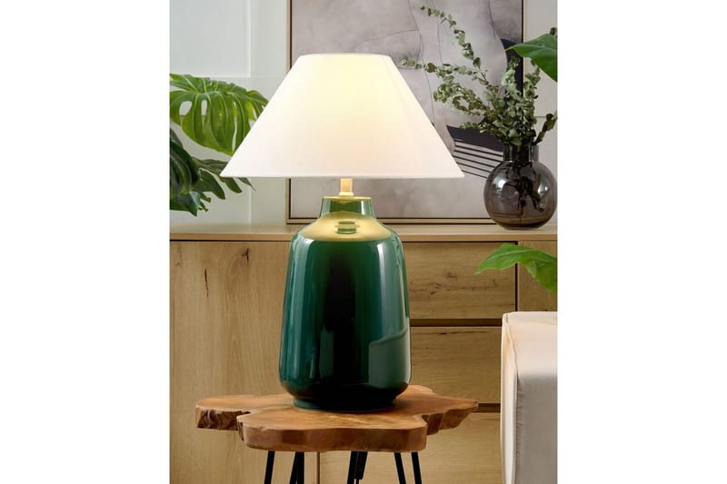 Columbrete Bordlampe 57 cm E27 - Mørkegrøn/Hvid - Belysning - Lamper & indendørsbelysning - Sengelampe - Sengelampe bord