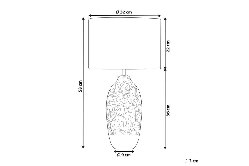 Cominai Bordlampe 58 cm E27 - Flerfarvet - Belysning - Lamper & indendørsbelysning - Sengelampe - Sengelampe bord