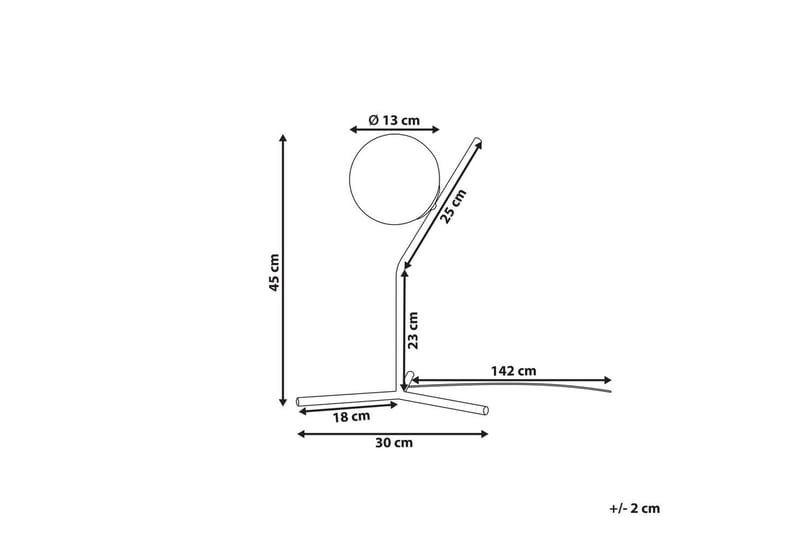 Cominotto Bordlampe 45 cm E14 - Sort/Hvid - Belysning - Lamper & indendørsbelysning - Sengelampe - Sengelampe bord