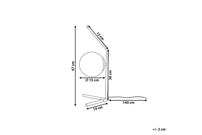 Cominotto Bordlampe 47 cm E14 - Sort/Hvid - Belysning - Lamper & indendørsbelysning - Sengelampe - Sengelampe bord