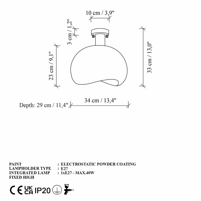 Corlinor bordlampe 34 cm - Hvid - Belysning - Lamper & indendørsbelysning - Sengelampe - Sengelampe bord
