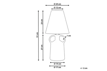 Diametro Bordlampe 51 cm E27 - Hvid/Natur - Belysning - Lamper & indendørsbelysning - Sengelampe - Sengelampe bord