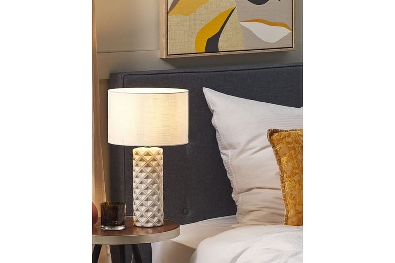 Dragonera Bordlampe 49 cm E27 - Beige/Hvid - Belysning - Lamper & indendørsbelysning - Sengelampe - Sengelampe bord