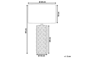Dragonera Bordlampe 49 cm E27 - Beige/Hvid - Belysning - Lamper & indendørsbelysning - Sengelampe - Sengelampe bord