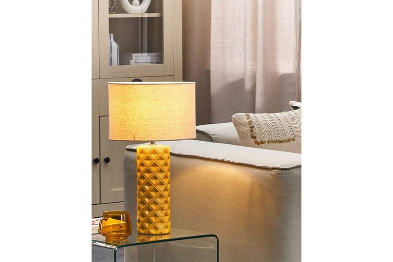 Dragonera Bordlampe 49 cm E27 - Gul/Beige - Belysning - Lamper & indendørsbelysning - Sengelampe - Sengelampe bord