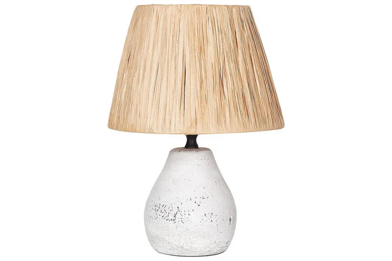 Favignito Bordlampe 2 stk 31 cm E27 - Hvid/Natur - Belysning - Lamper & indendørsbelysning - Sengelampe - Sengelampe bord