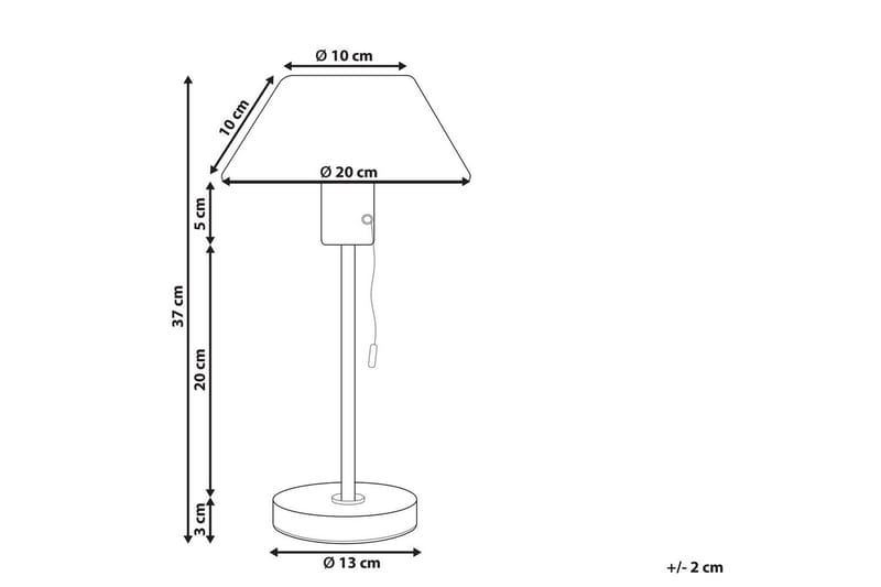 Filfla Bordlampe 37 cm E27 - Lysegrå - Belysning - Lamper & indendørsbelysning - Sengelampe - Sengelampe bord