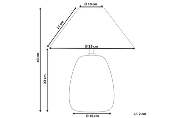 Formentera Bordlampe 43 cm E27 - Flerfarvet - Belysning - Lamper & indendørsbelysning - Sengelampe - Sengelampe bord
