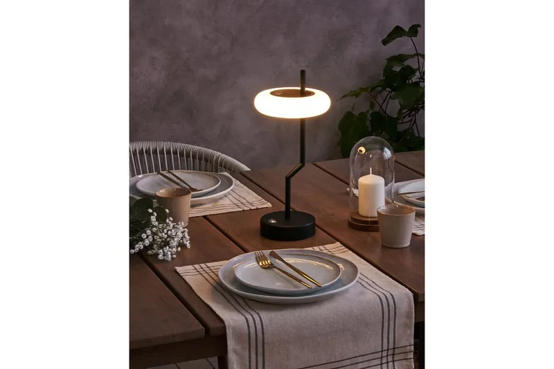 Gabbiani LED Bordlampe 36 cm - Sort/Hvid - Belysning - Lamper & indendørsbelysning - Sengelampe - Sengelampe bord