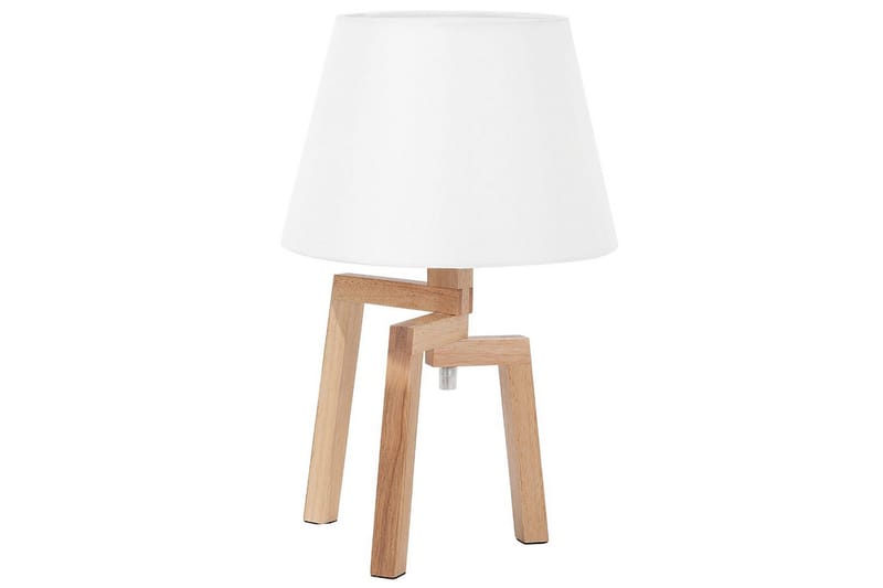 Gorgona Bordlampe 42 cm E14, Lyst træ/Hvid