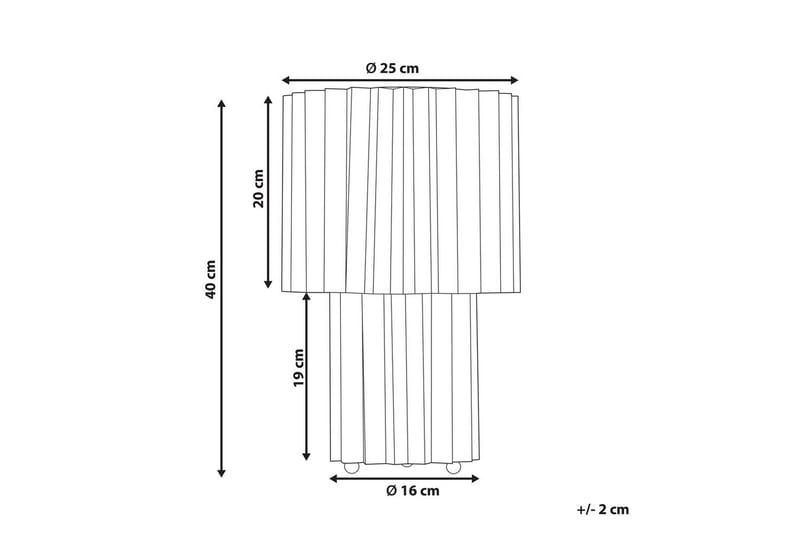 Gozocap Bordlampe 40 cm E27 - Hvid - Belysning - Lamper & indendørsbelysning - Sengelampe - Sengelampe bord