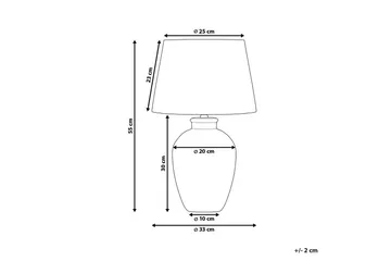 Gyaros Bordlampe 55 cm E27 - Grå/Hvid - Belysning - Lamper & indendørsbelysning - Sengelampe - Sengelampe bord