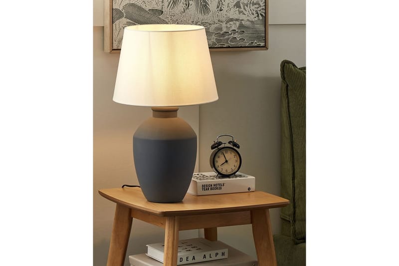 Gyaros Bordlampe 55 cm E27 - Grå/Hvid - Belysning - Lamper & indendørsbelysning - Sengelampe - Sengelampe bord
