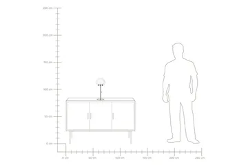 Icaria Bordlampe 39 cm E27 - Sølv/Hvid - Belysning - Lamper & indendørsbelysning - Sengelampe - Sengelampe bord