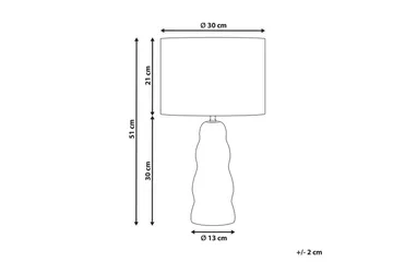 Incantata Bordlampe 51 cm E27 - Beige - Belysning - Lamper & indendørsbelysning - Sengelampe - Sengelampe bord