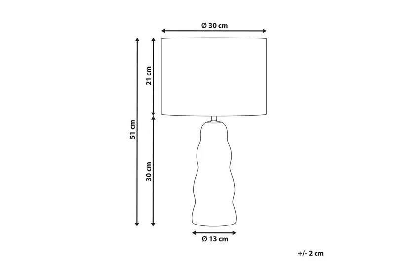 Incantata Bordlampe 51 cm E27 - Sort/Beige - Belysning - Lamper & indendørsbelysning - Sengelampe - Sengelampe bord
