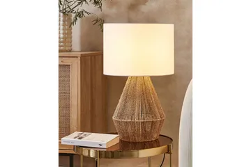 Kafelaina Bordlampe 52 cm E27 - Natur/Hvid - Belysning - Lamper & indendørsbelysning - Sengelampe - Sengelampe bord