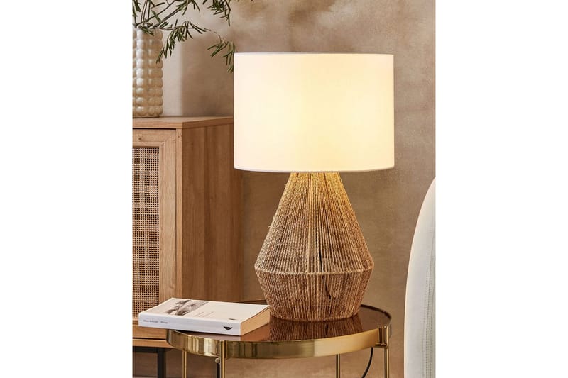 Kafelaina Bordlampe 52 cm E27 - Natur/Hvid - Belysning - Lamper & indendørsbelysning - Sengelampe - Sengelampe bord