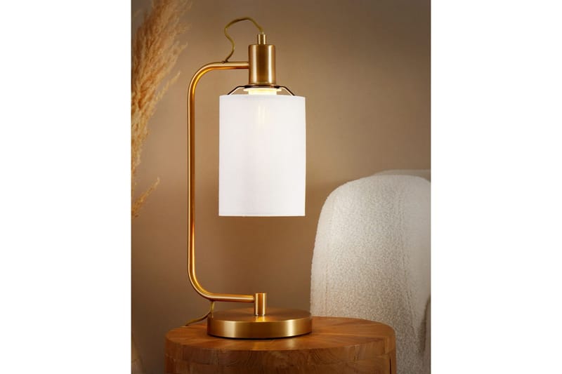 Kallisti Bordlampe 46 cm E27 - Kobber/Hvid - Belysning - Lamper & indendørsbelysning - Sengelampe - Sengelampe bord