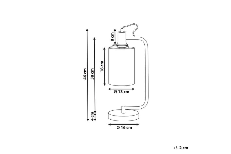 Kallisti Bordlampe 46 cm E27 - Kobber/Hvid - Belysning - Lamper & indendørsbelysning - Sengelampe - Sengelampe bord